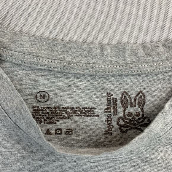 Psycho Bunny Gray T-Shirt Multicolored Bunny Medium Cotton Blend M - Picture 2 of 7